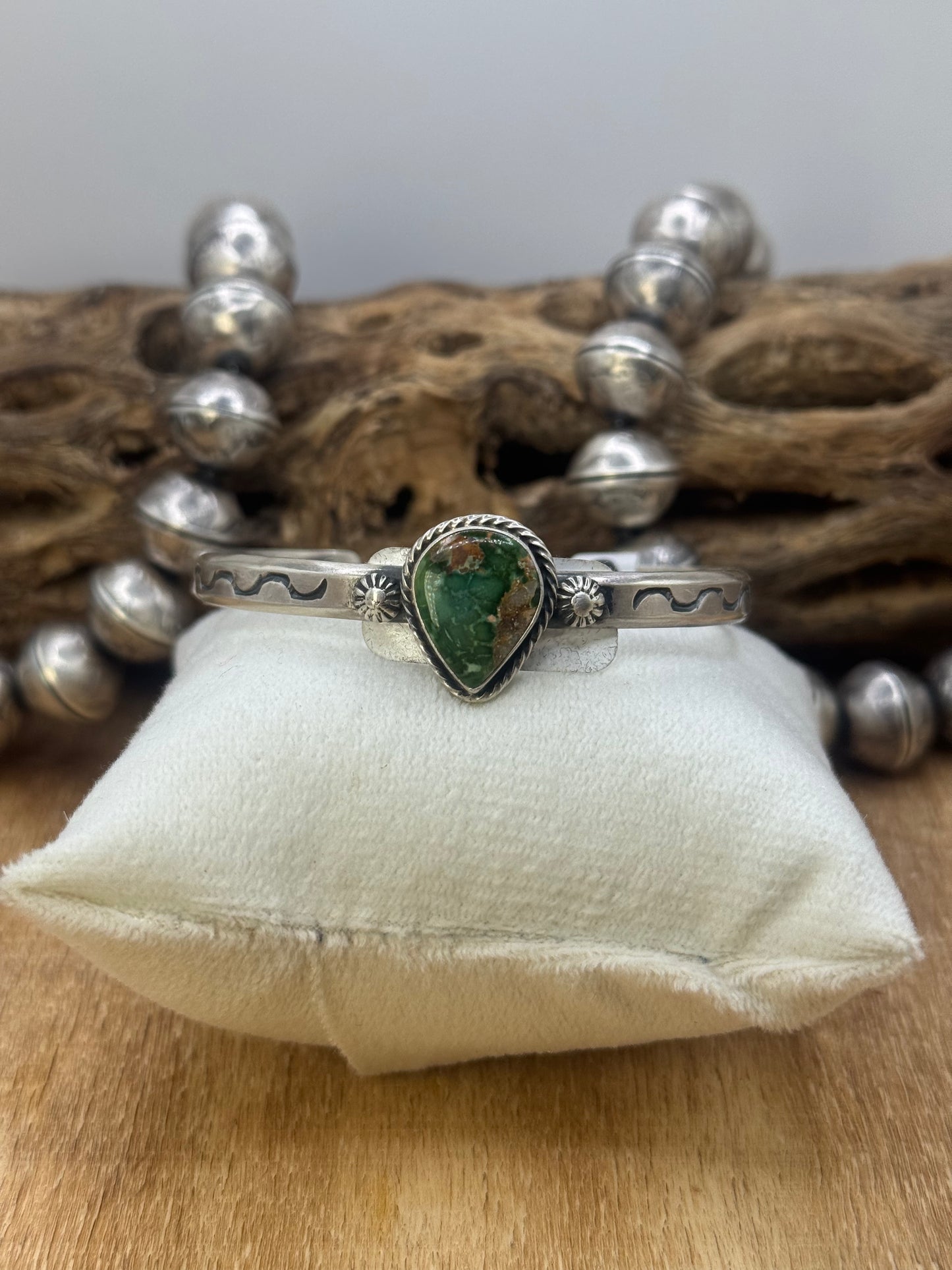 Sonoran Gold Cuff #D by Sam Yellowhair, Navajo