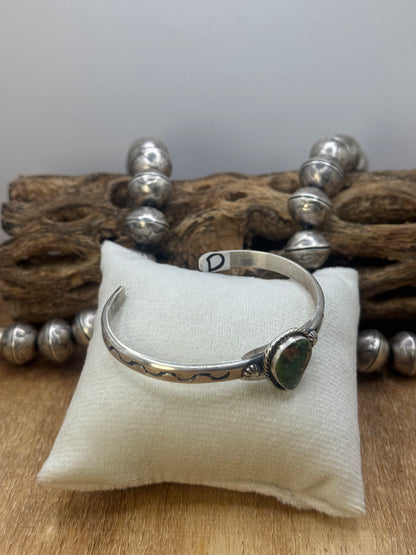 Sonoran Gold Cuff #D by Sam Yellowhair, Navajo