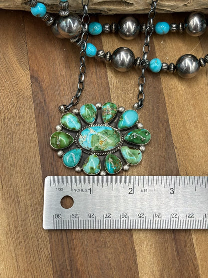 Sonoran Gold #1014-2 Cluster Necklace by Gerildine James, Navajo