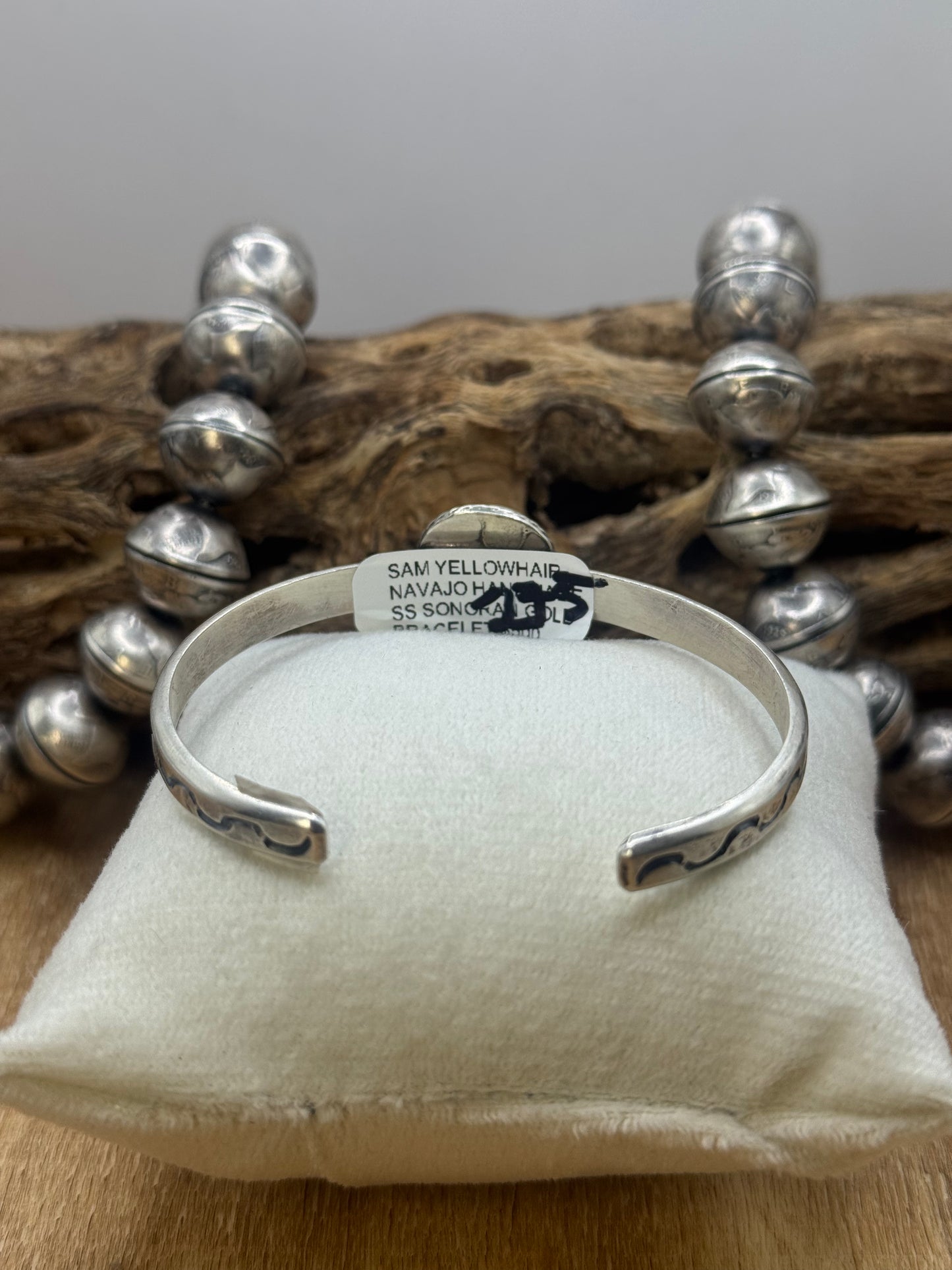 Sonoran Gold Cuff #D by Sam Yellowhair, Navajo