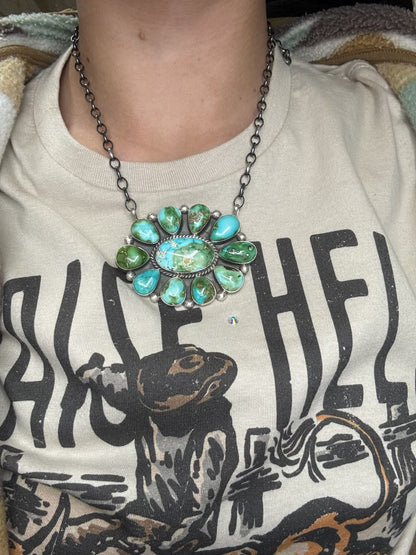 Sonoran Gold #1014-2 Cluster Necklace by Gerildine James, Navajo