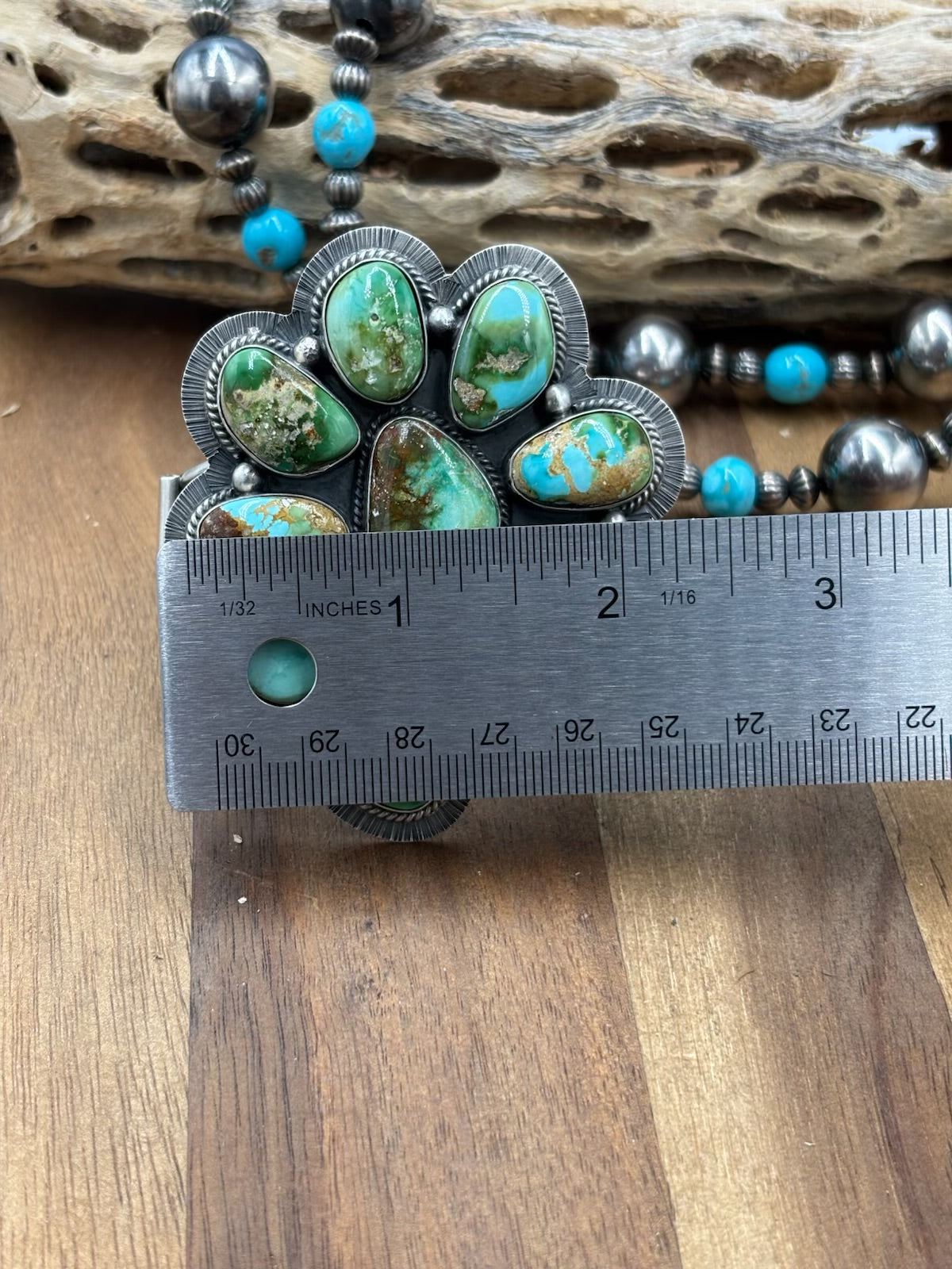 Sonoran Gold #1014-3 Cluster Cuff by Lyle Piaso, Navajo