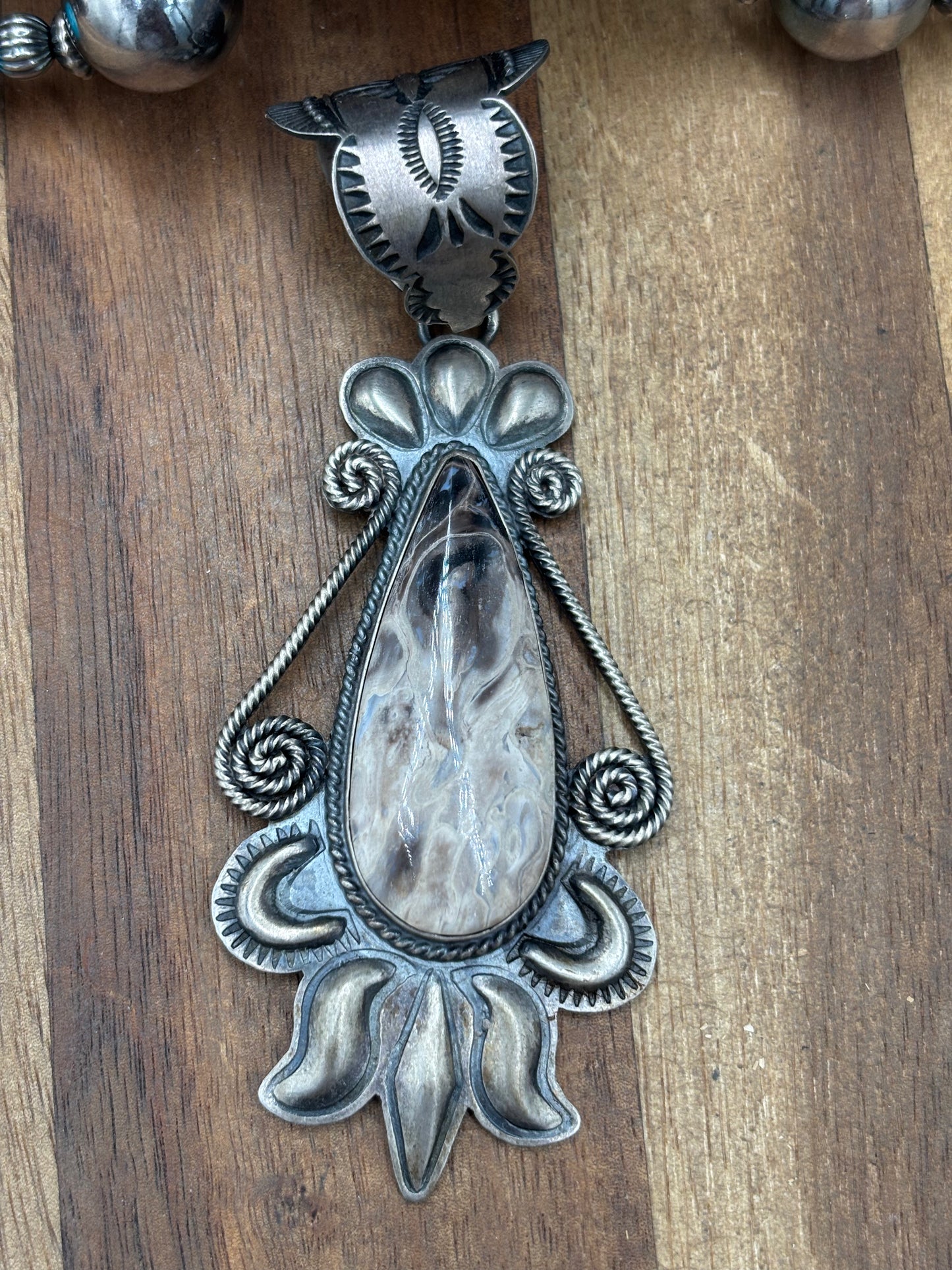 Petrified Wood #1030-2 Pendant by Robert Johnson, Navajo