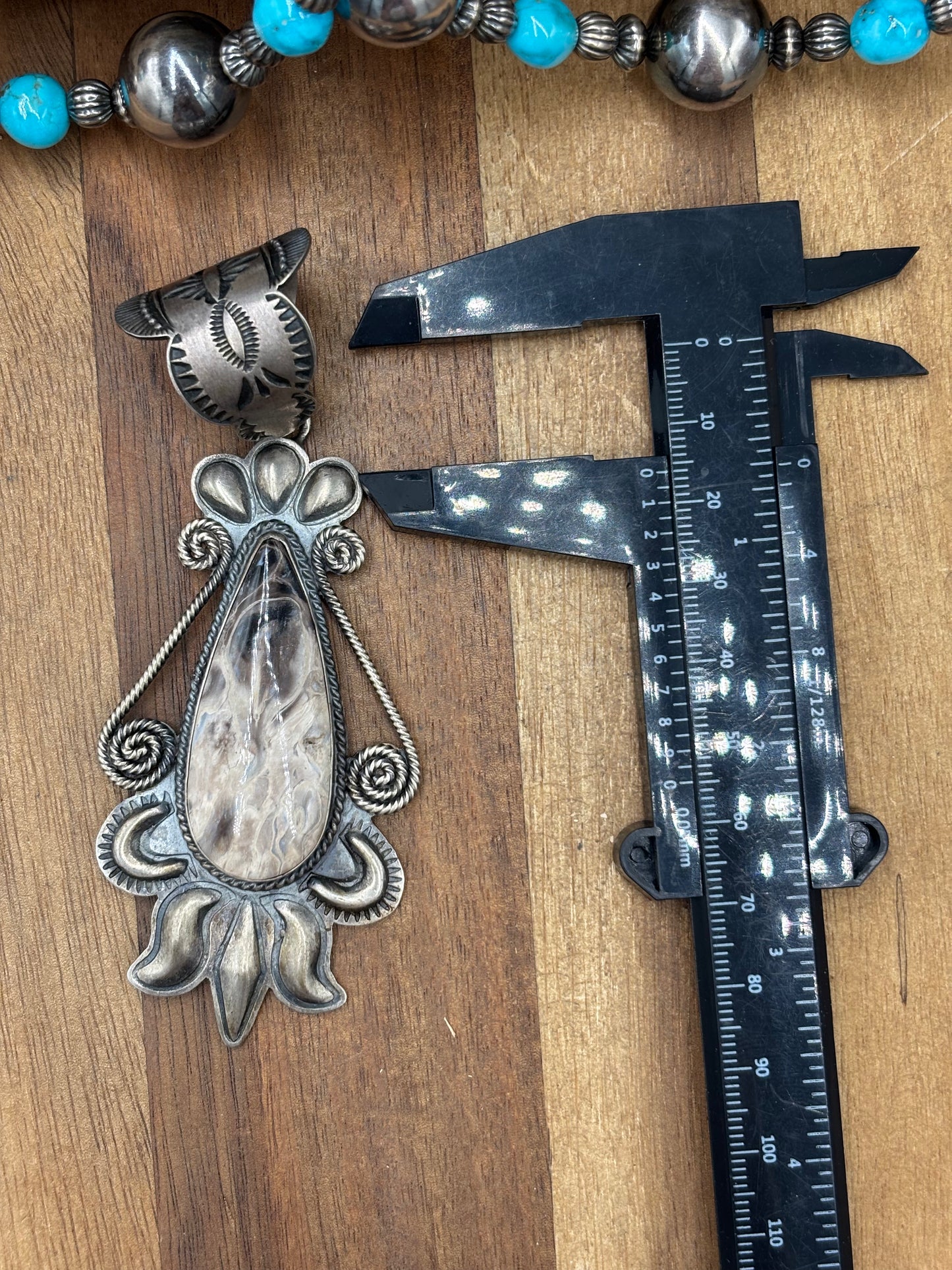 Petrified Wood #1030-2 Pendant by Robert Johnson, Navajo
