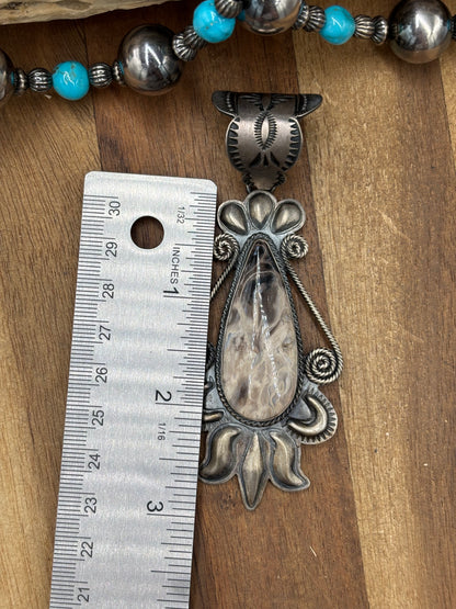 Petrified Wood #1030-2 Pendant by Robert Johnson, Navajo