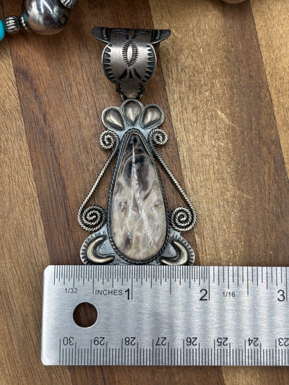 Petrified Wood #1030-2 Pendant by Robert Johnson, Navajo