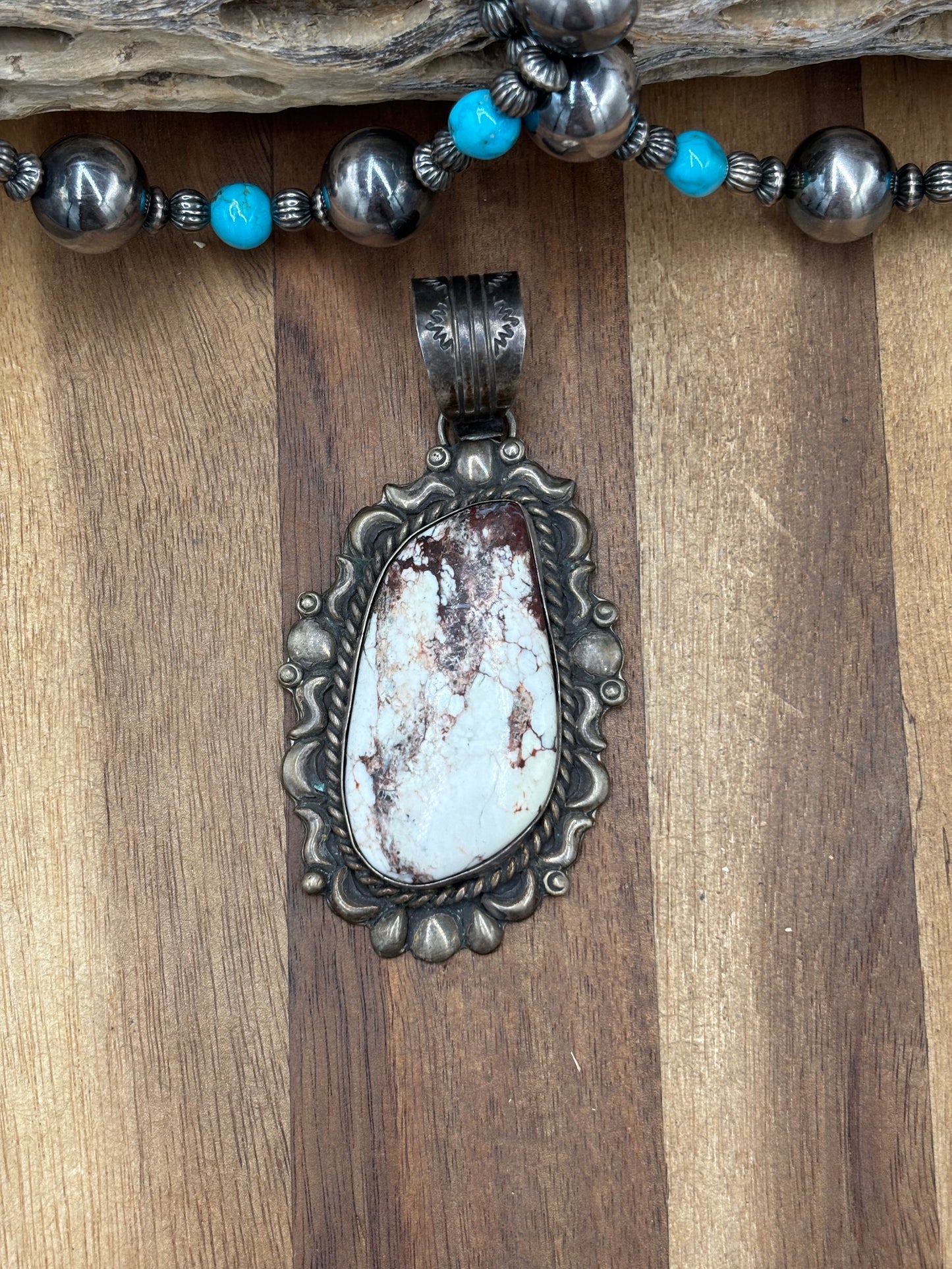 Wild Horse #1030-3 Pendant by C Yazzie, Navajo