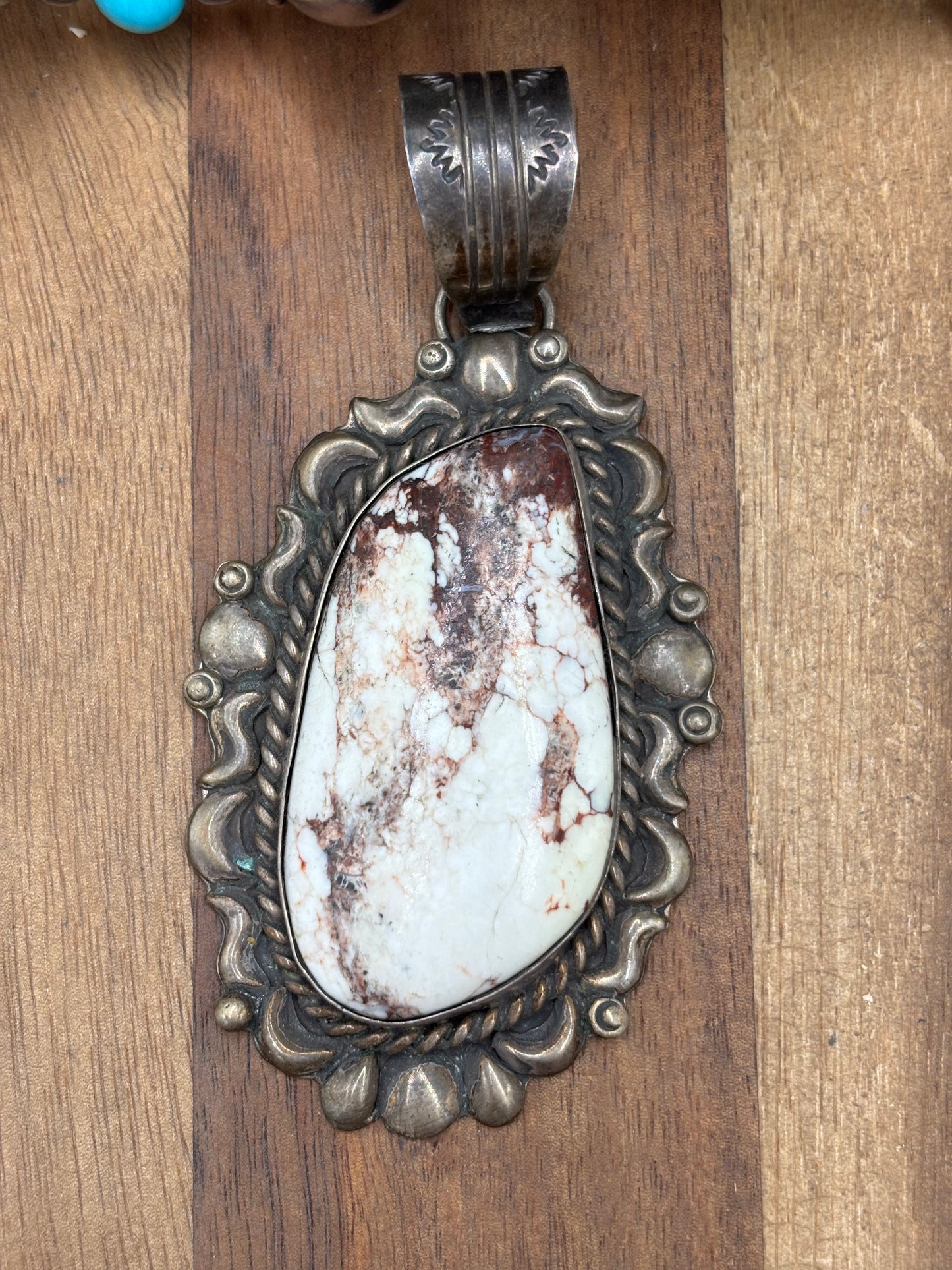 Wild Horse #1030-3 Pendant by C Yazzie, Navajo