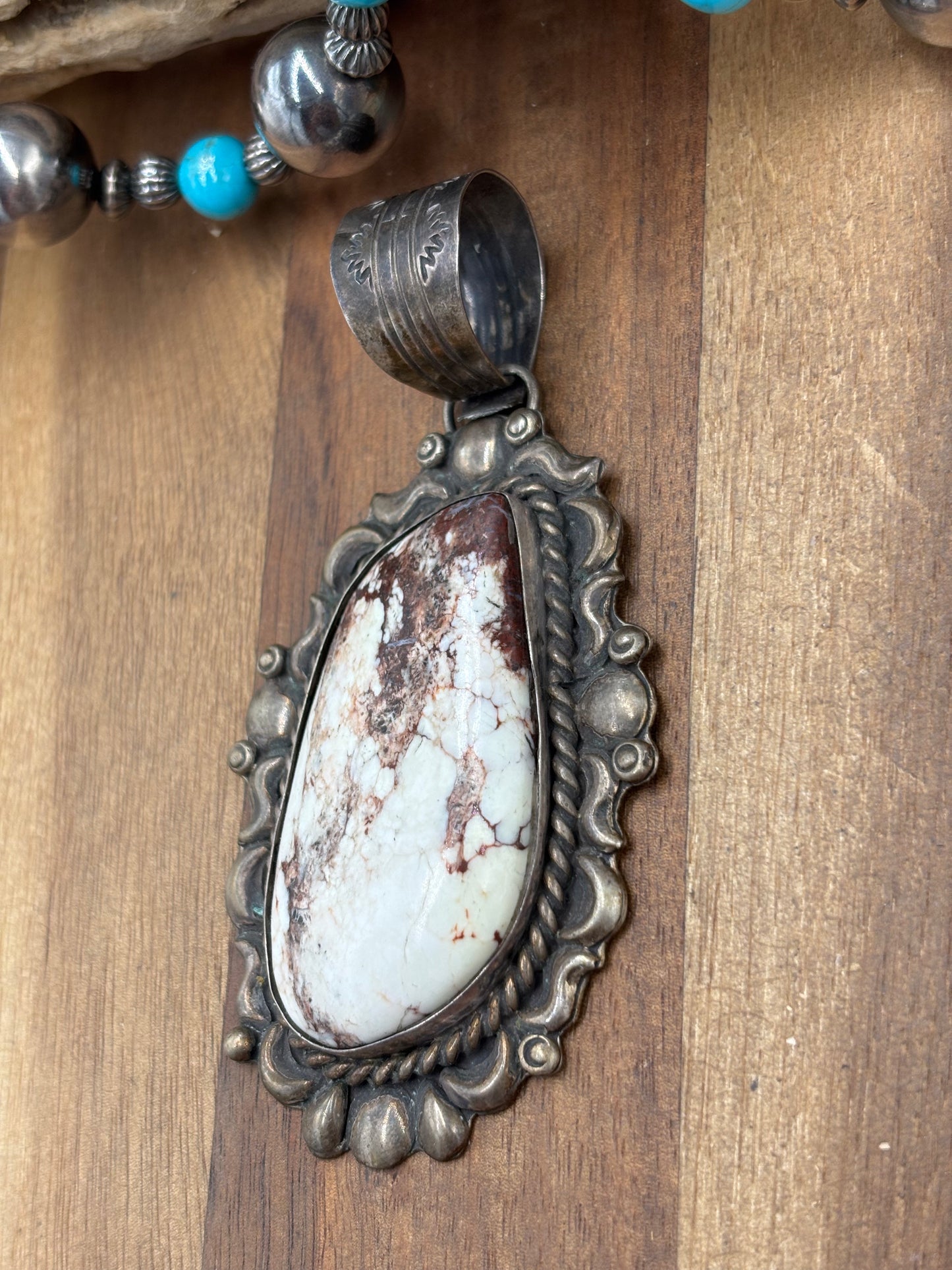Wild Horse #1030-3 Pendant by C Yazzie, Navajo