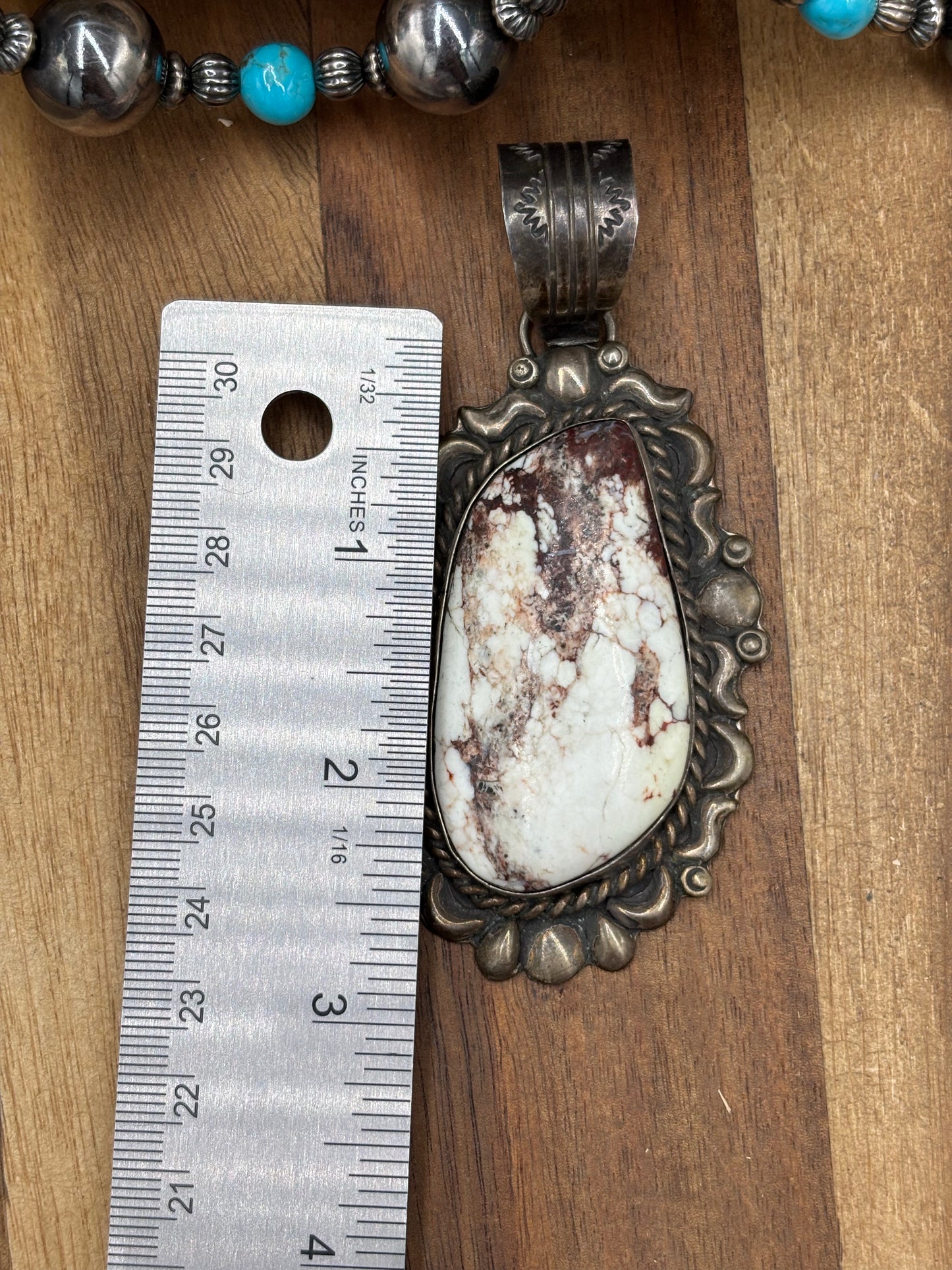 Wild Horse #1030-3 Pendant by C Yazzie, Navajo