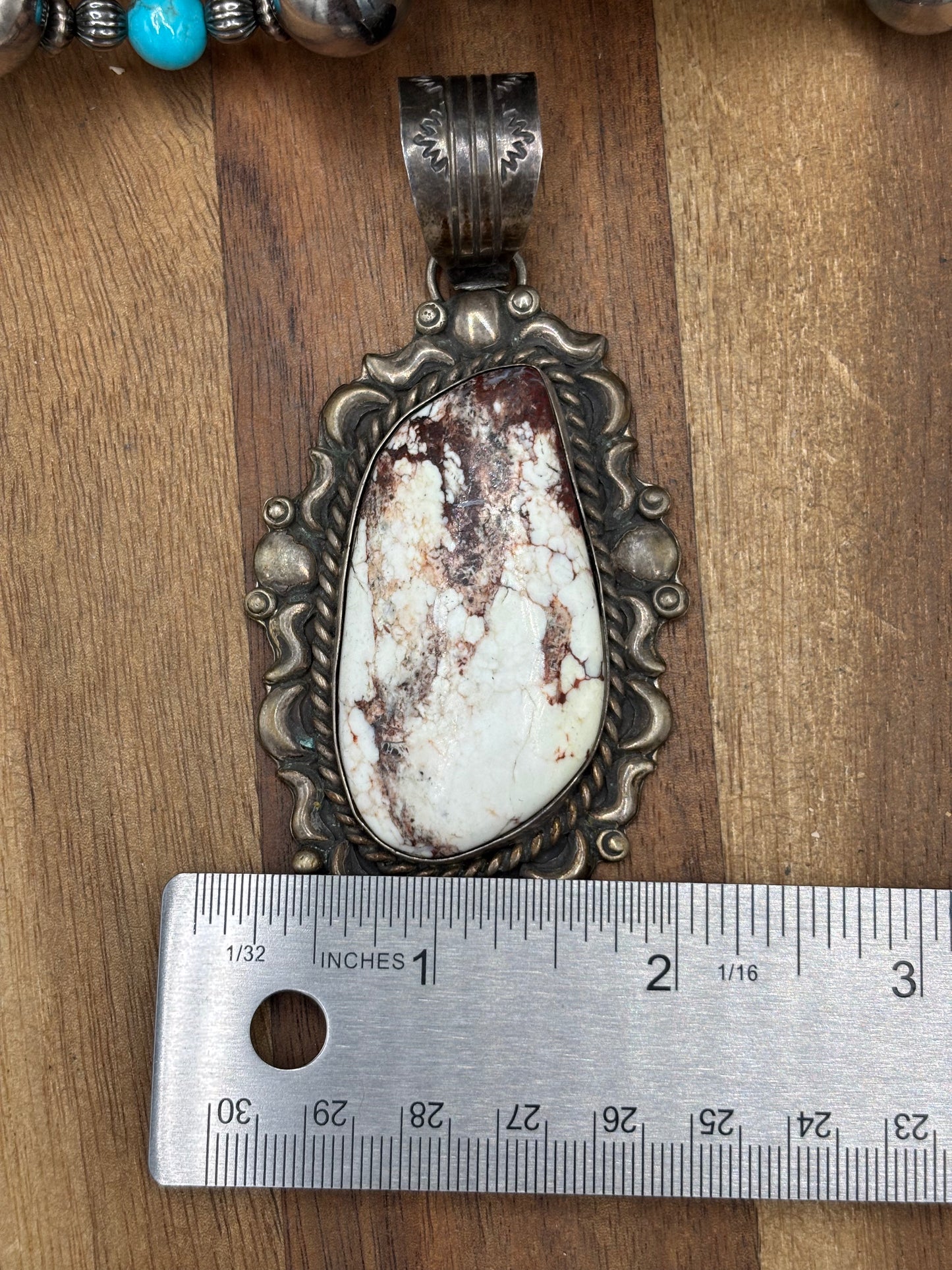 Wild Horse #1030-3 Pendant by C Yazzie, Navajo