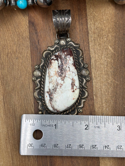 Wild Horse #1030-3 Pendant by C Yazzie, Navajo