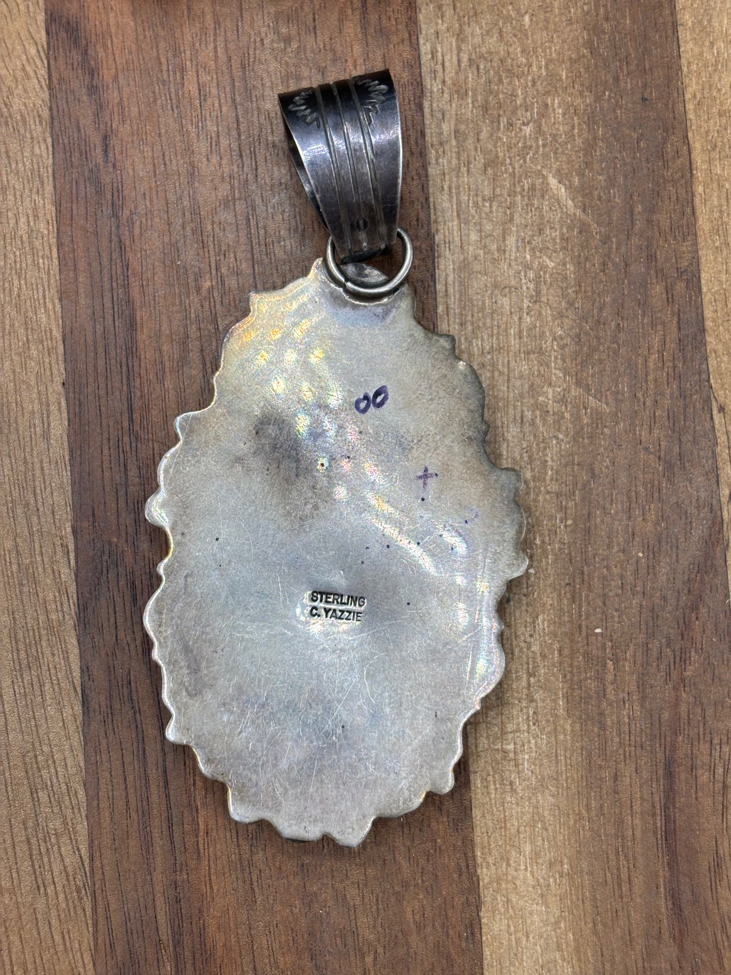 Wild Horse #1030-3 Pendant by C Yazzie, Navajo