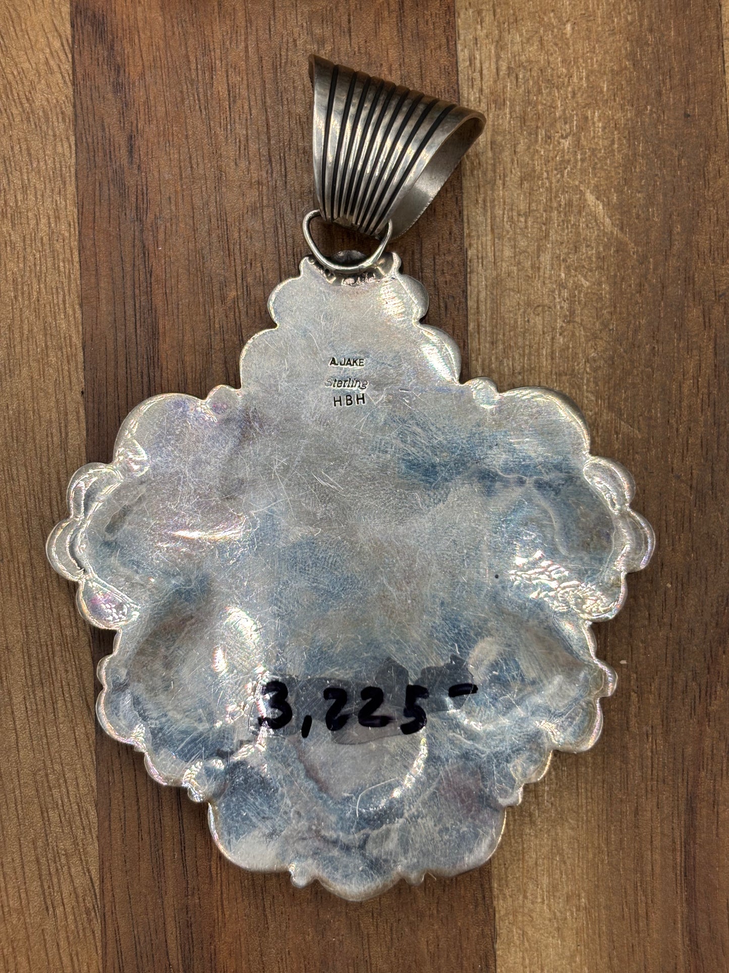 White Buffalo #1030-4 Pendant by Albert Jake, Navajo
