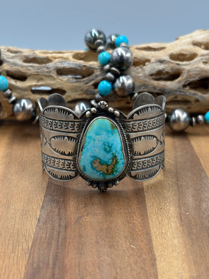 Sonoran Gold #1030-5 Turquoise Cuff by Robert Johnson, Navajo
