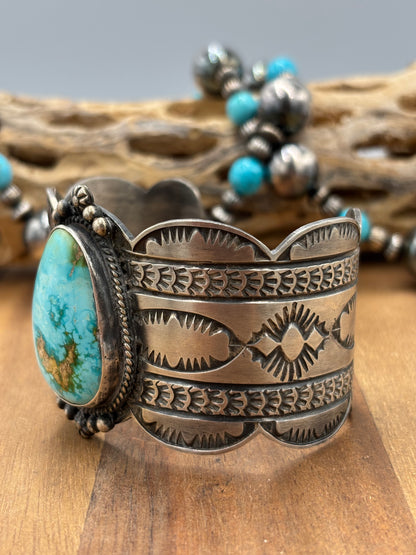Sonoran Gold #1030-5 Turquoise Cuff by Robert Johnson, Navajo