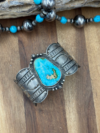 Sonoran Gold #1030-5 Turquoise Cuff by Robert Johnson, Navajo