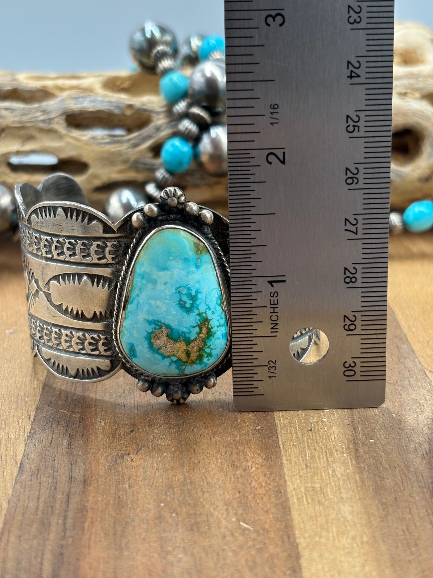 Sonoran Gold #1030-5 Turquoise Cuff by Robert Johnson, Navajo