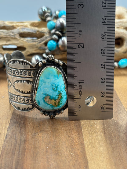Sonoran Gold #1030-5 Turquoise Cuff by Robert Johnson, Navajo