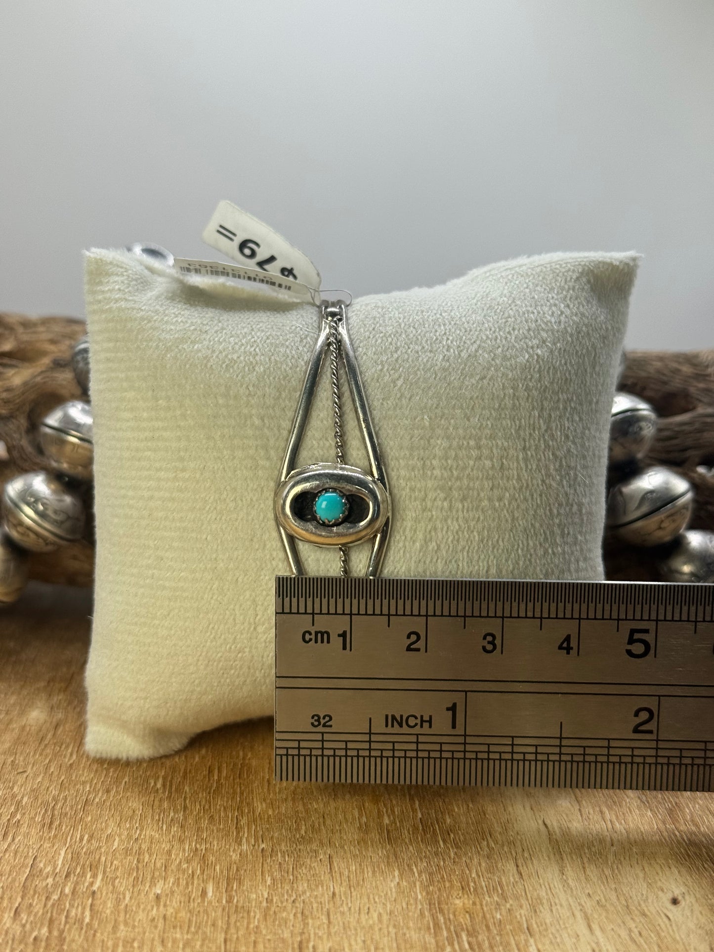 Turquoise Shadow Box Cuff by Janice Spencer, Navajo