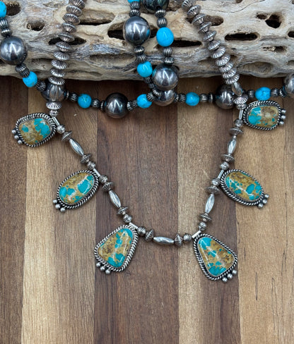 Royston #1030-10 Turquoise Necklace by H Joe, Navajo
