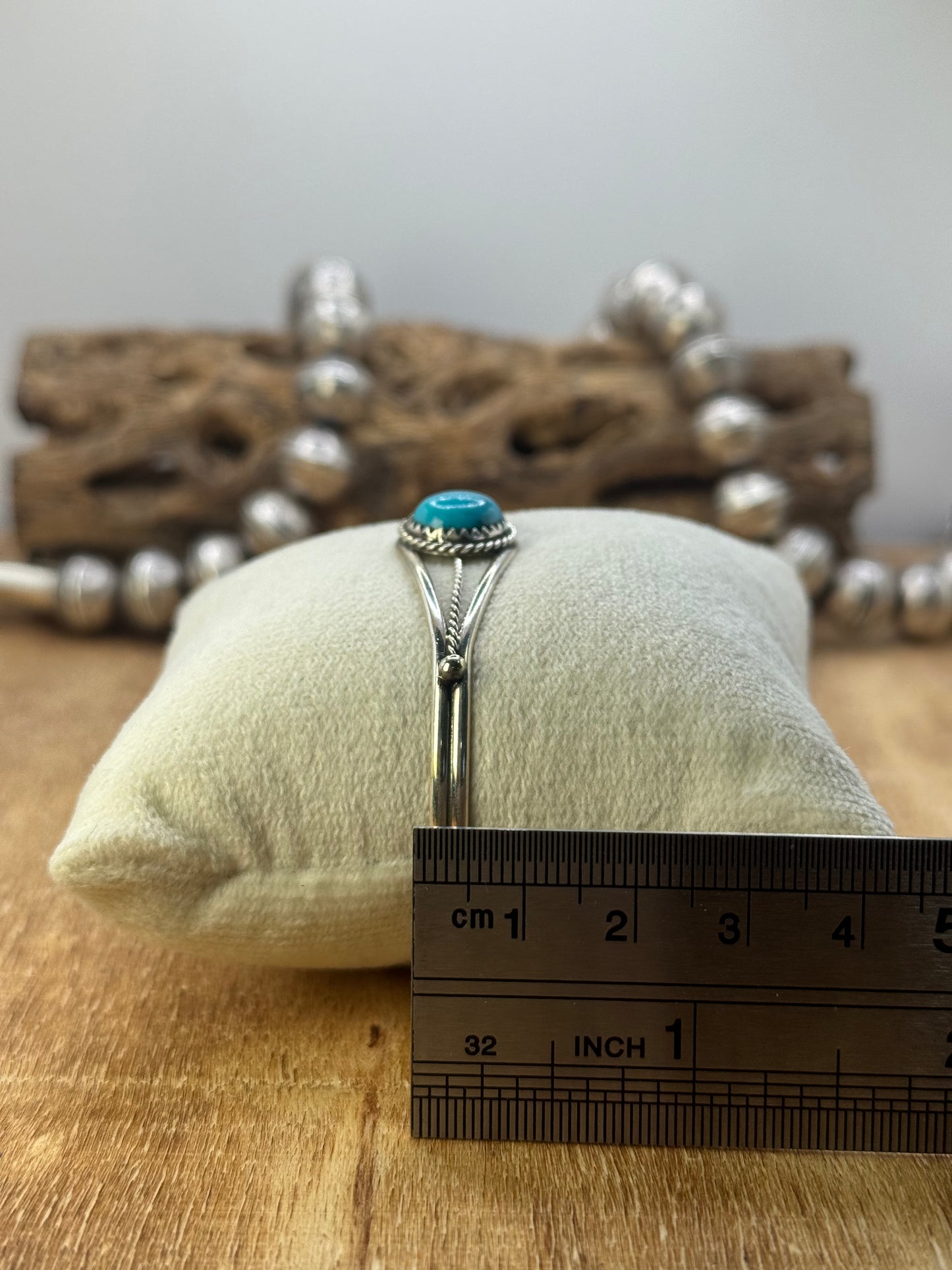 Kingman Turquoise Cuff #1 by Esther White, Navajo