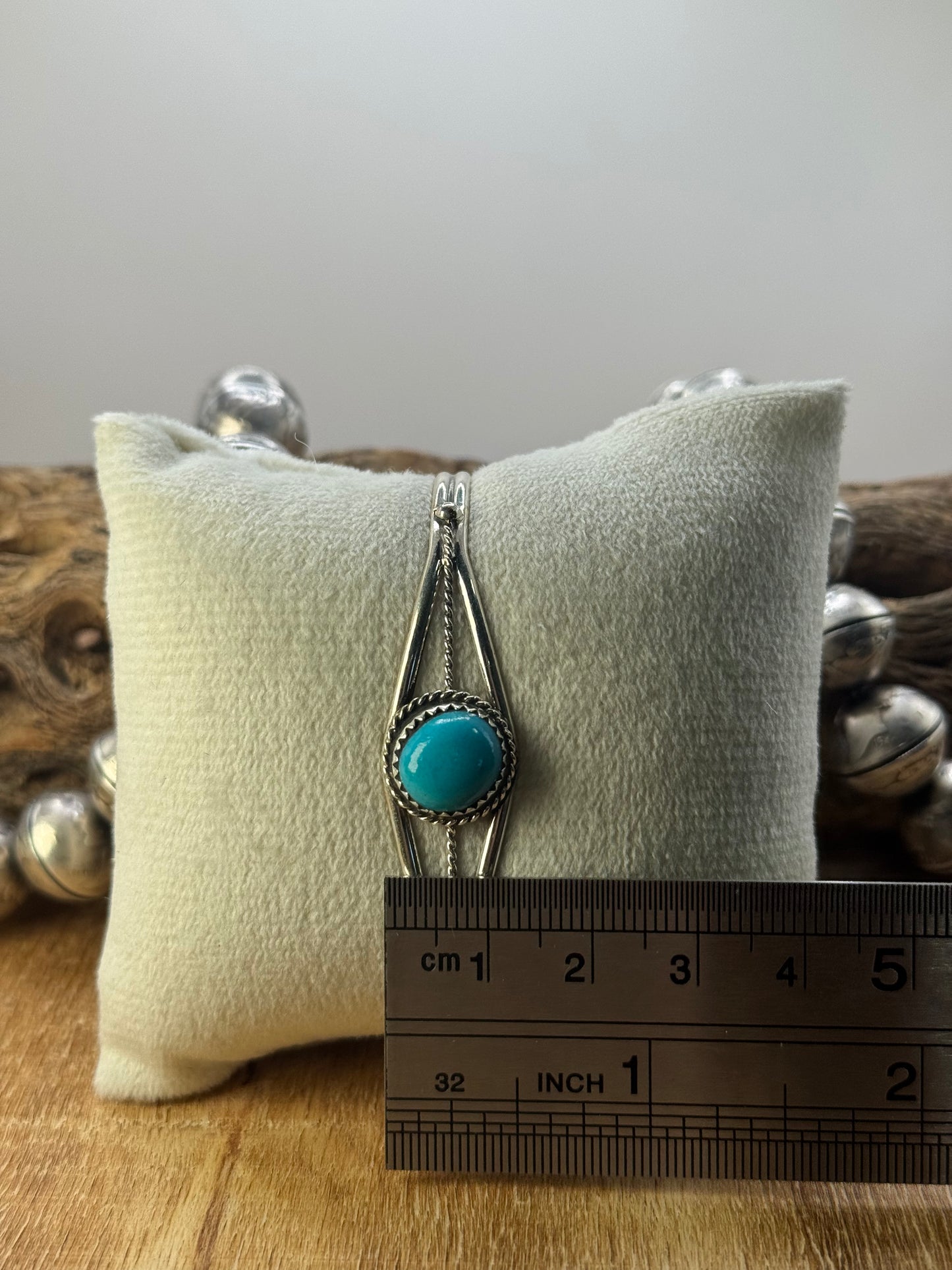 Kingman Turquoise Cuff #1 by Esther White, Navajo
