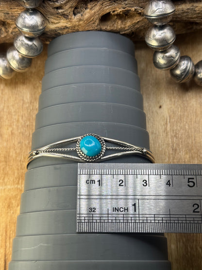Kingman Turquoise Cuff #1 by Esther White, Navajo
