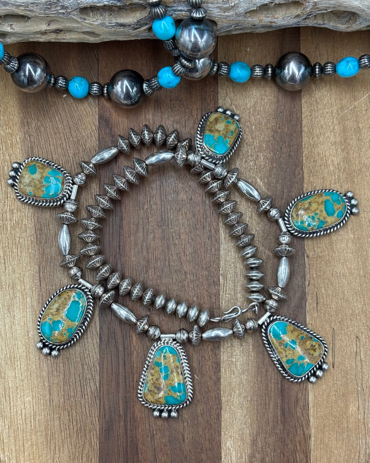 Royston #1030-10 Turquoise Necklace by H Joe, Navajo