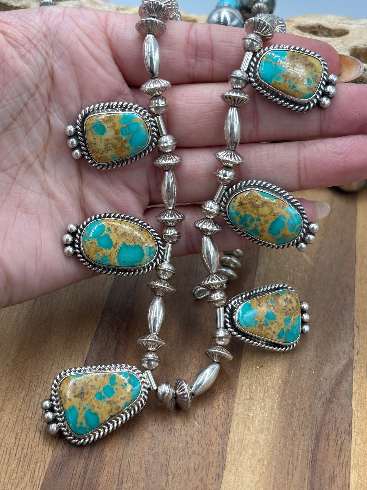Royston #1030-10 Turquoise Necklace by H Joe, Navajo
