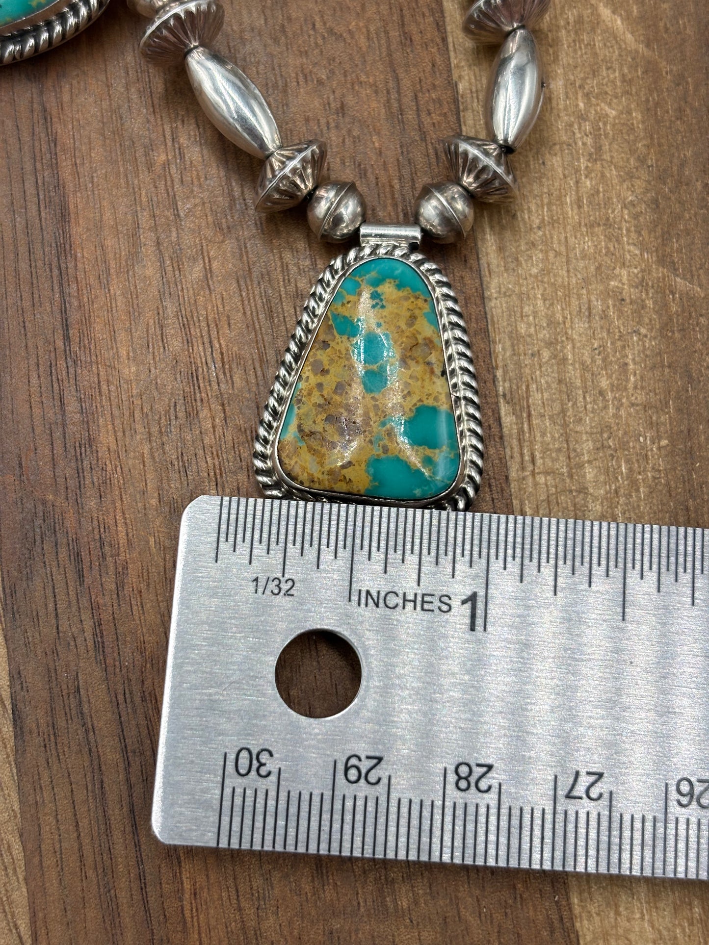 Royston #1030-10 Turquoise Necklace by H Joe, Navajo