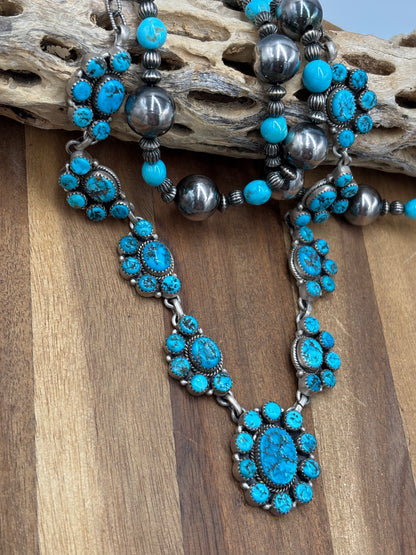 Turquoise #1030-12 Cluster Necklace