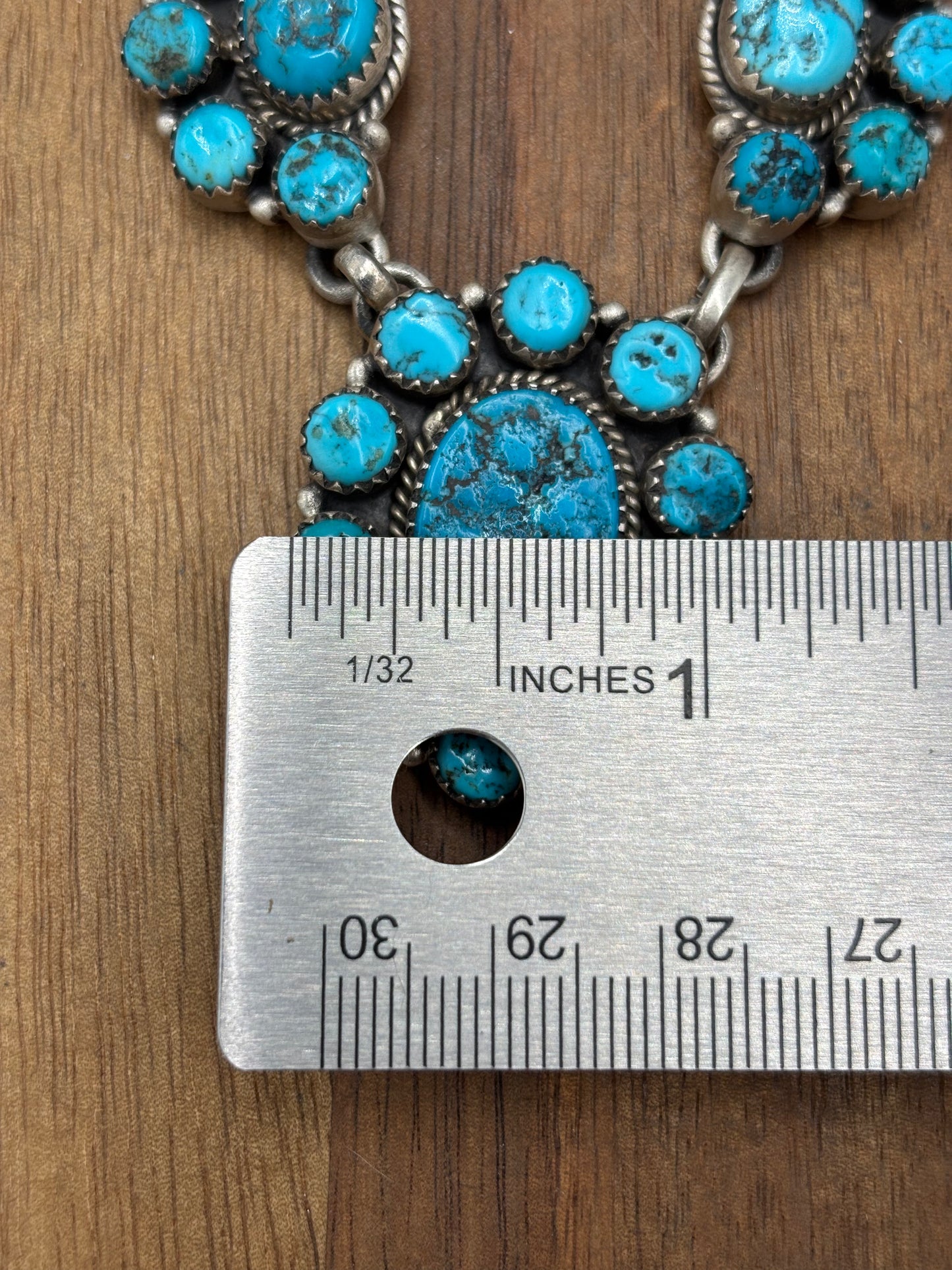 Turquoise #1030-12 Cluster Necklace