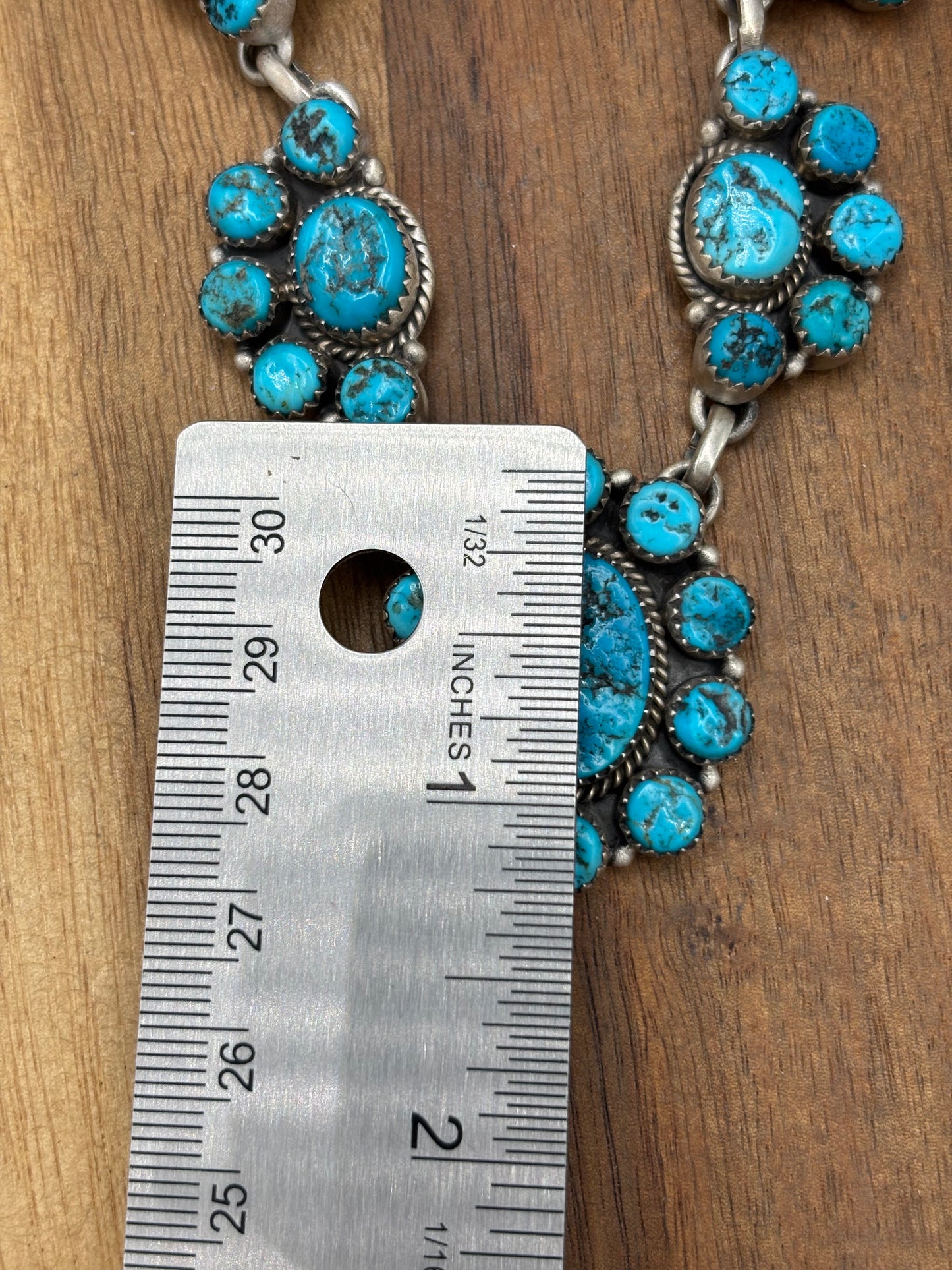 Turquoise #1030-12 Cluster Necklace