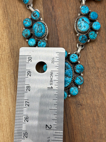Turquoise #1030-12 Cluster Necklace