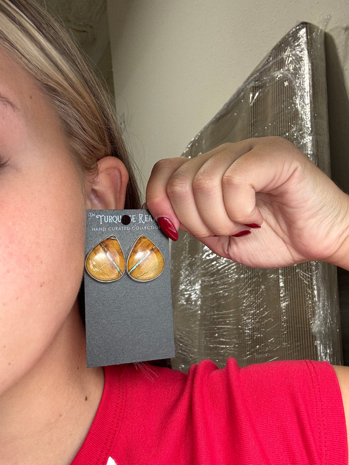 Ribbon Royston #922-10 Turquoise Earrings