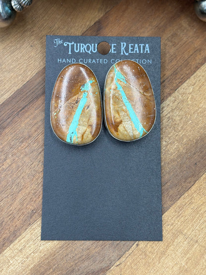 Ribbon Royston #922-12 Turquoise Earrings