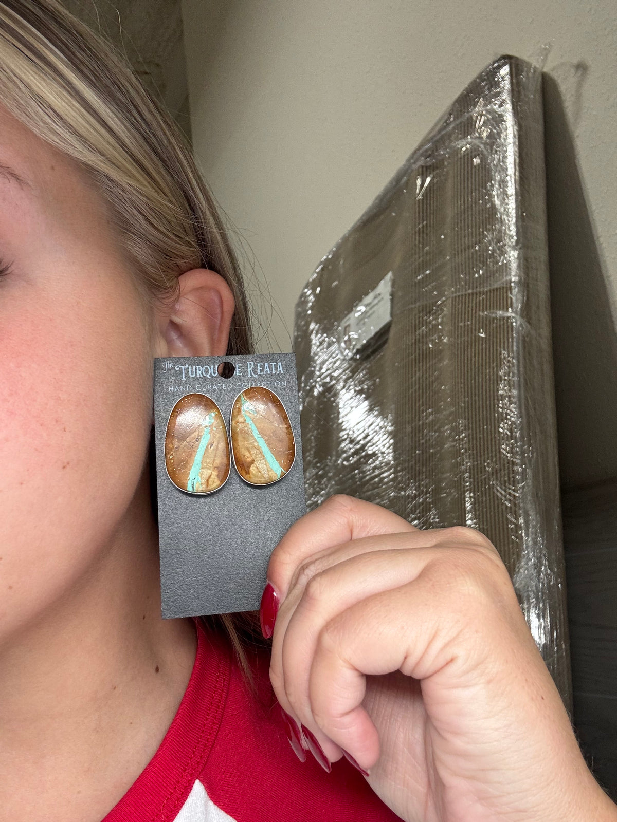 Ribbon Royston #922-12 Turquoise Earrings