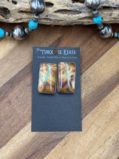 Ribbon Royston #922-13 Turquoise Earrings