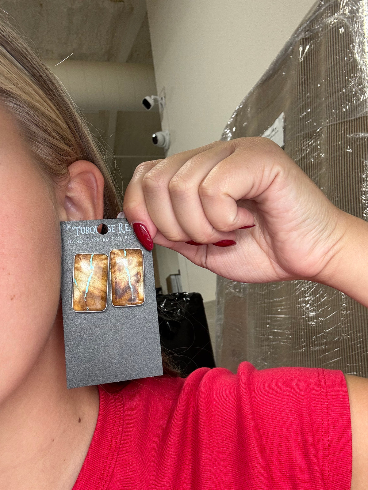 Ribbon Royston #922-13 Turquoise Earrings