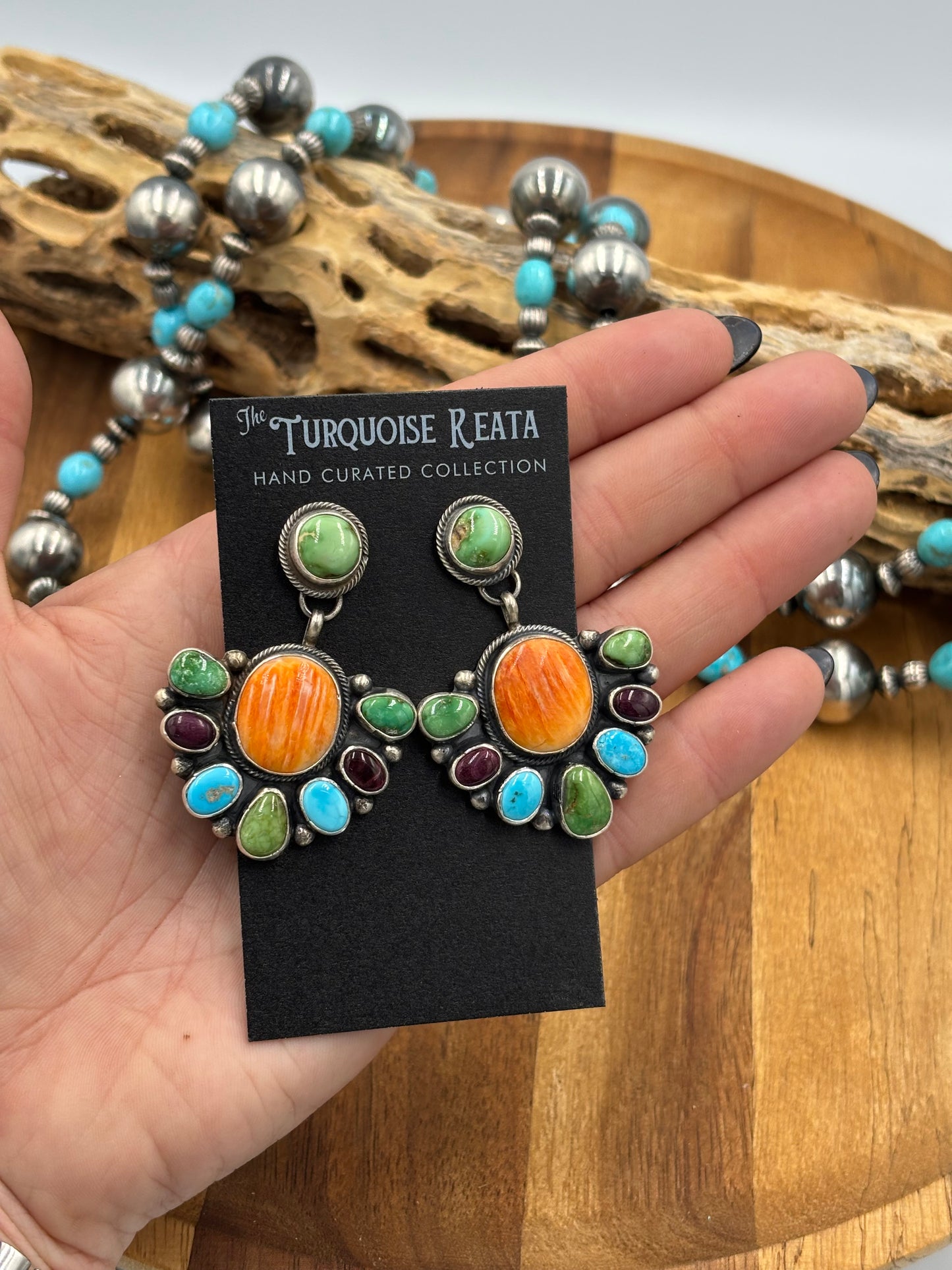 Multi Stone Earrings by Travis J