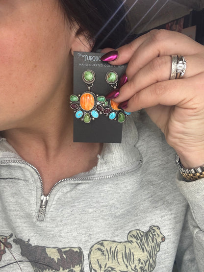 Multi Stone Earrings by Travis J