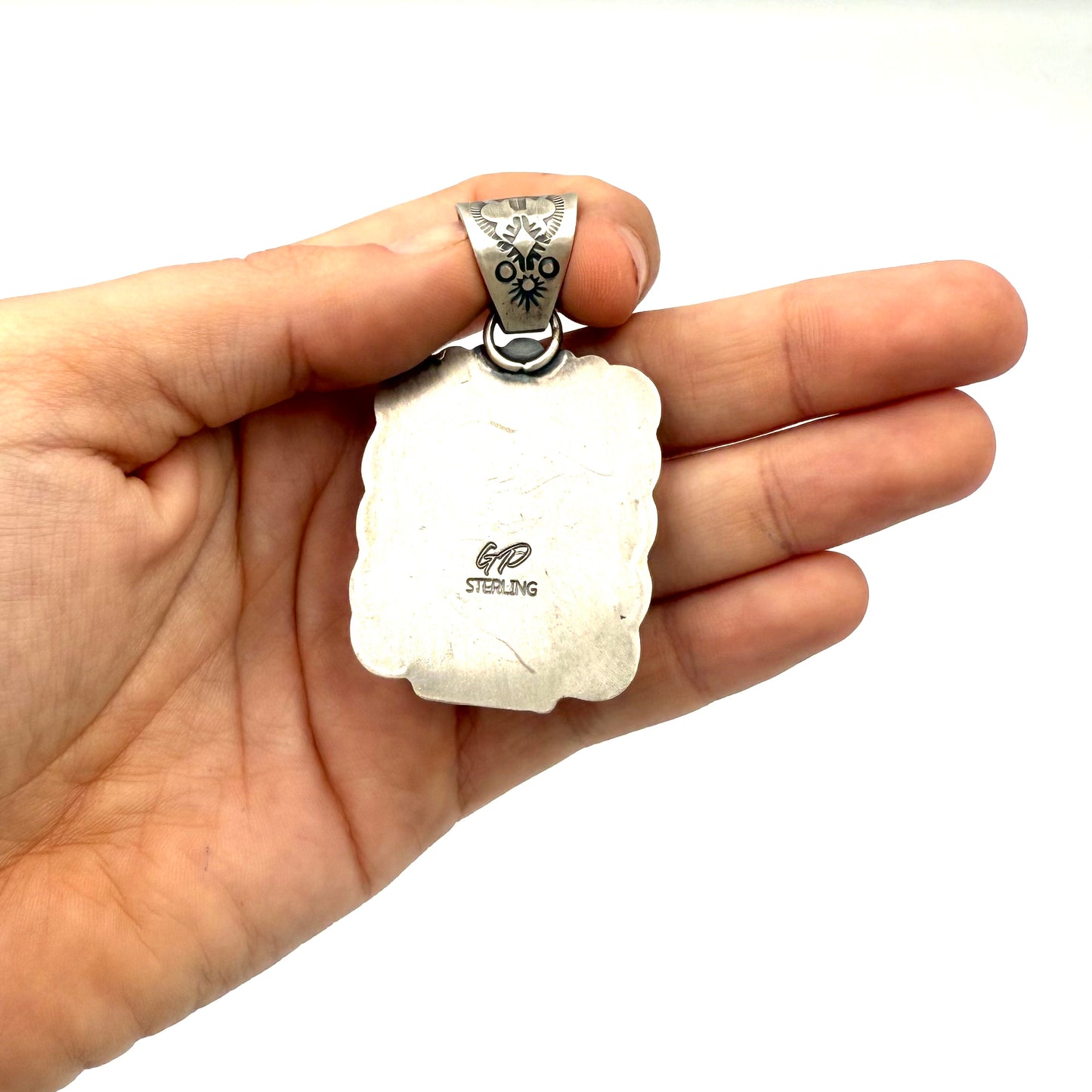 Emerald Rose Pendant by Gilbert Platero, Navajo