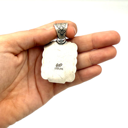 Emerald Rose Pendant by Gilbert Platero, Navajo