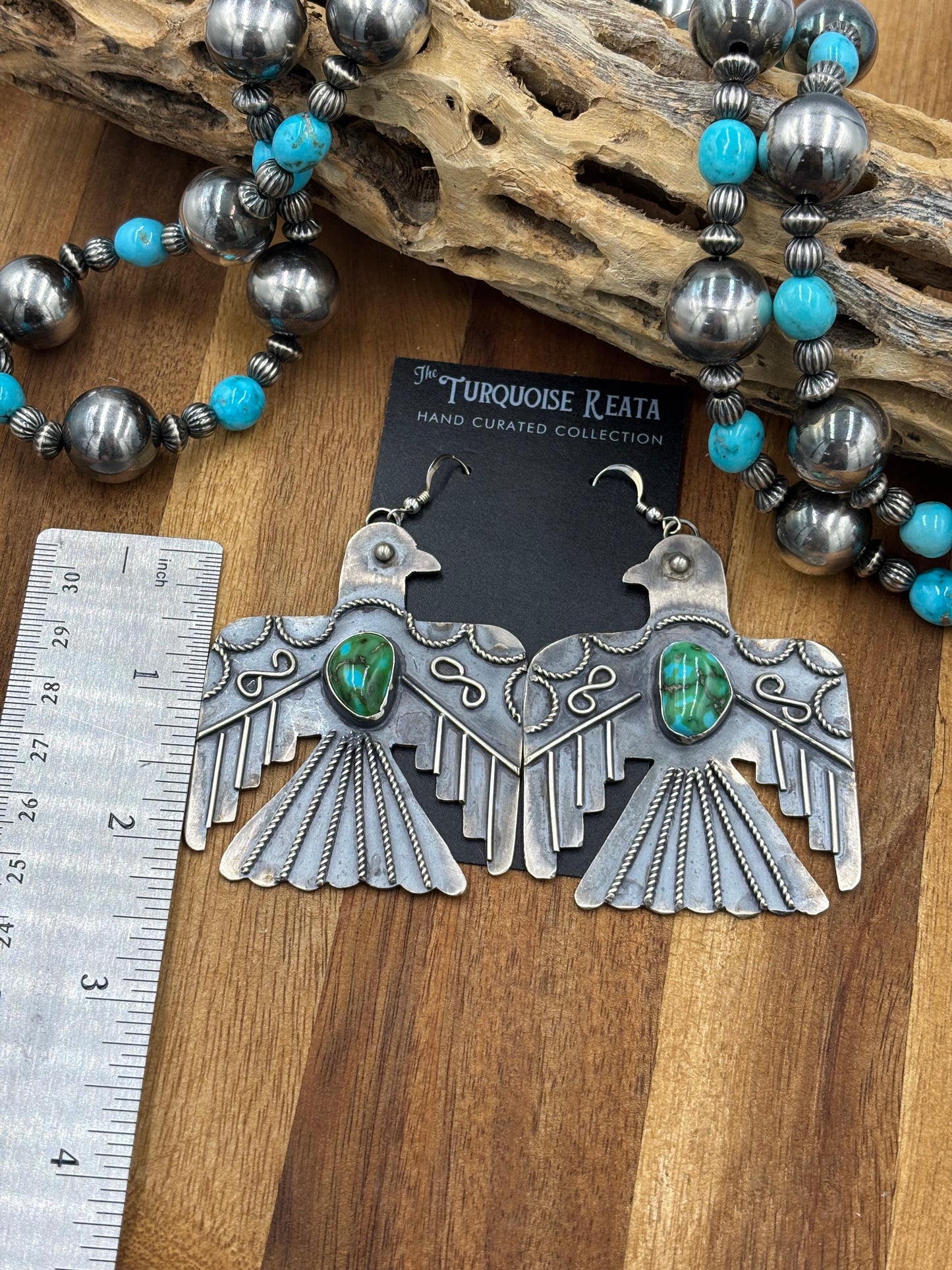 Sonoran Gold Thunderbird Earrings by Tawney N, Navajo