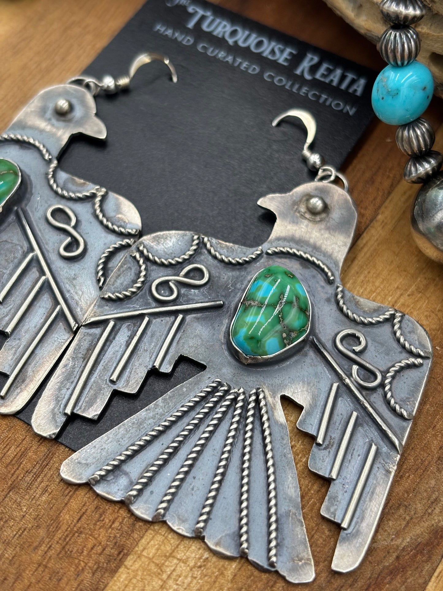 Sonoran Gold Thunderbird Earrings by Tawney N, Navajo