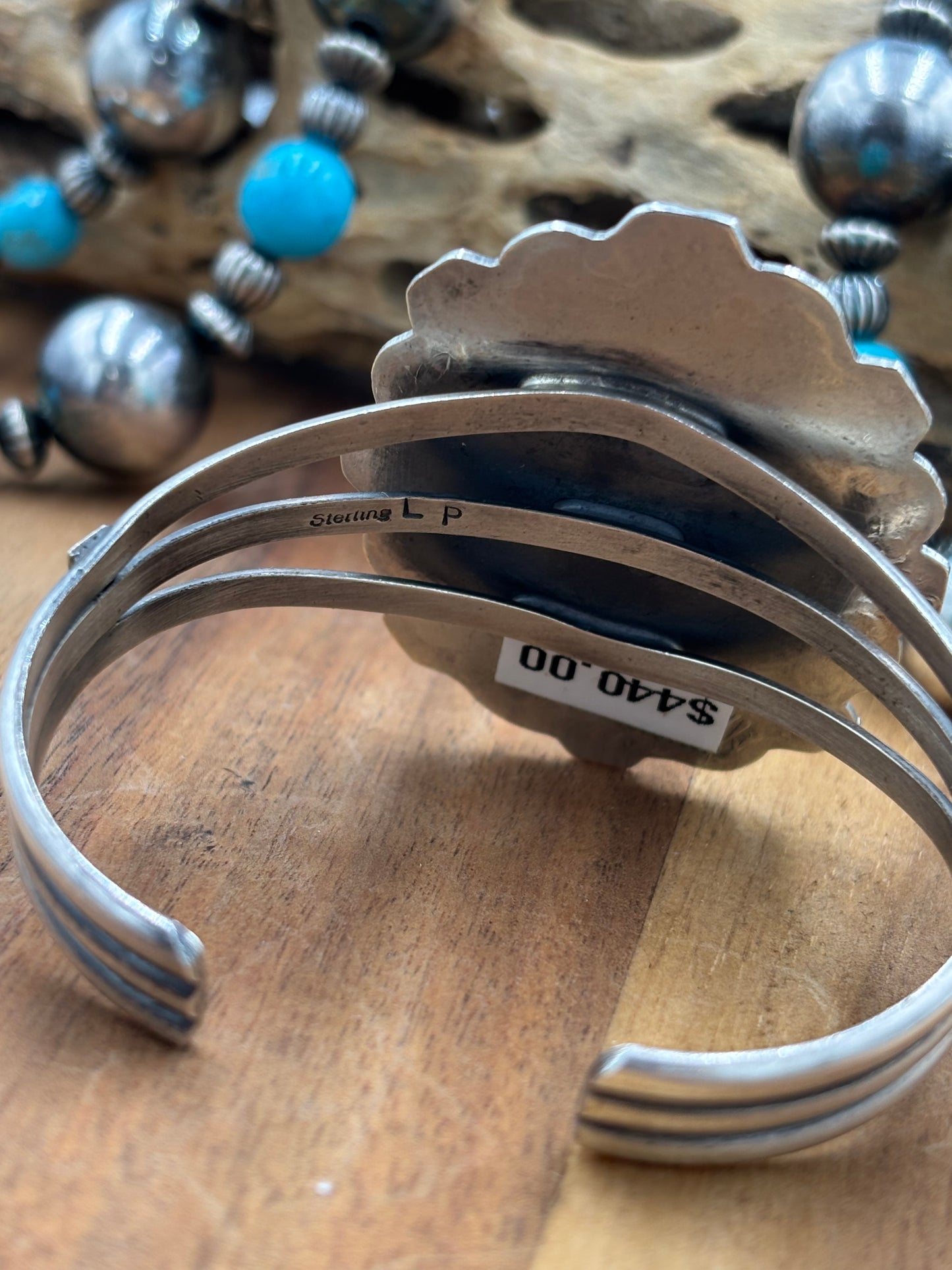 Turquoise Cuff by Lyle Piasso, Navajo