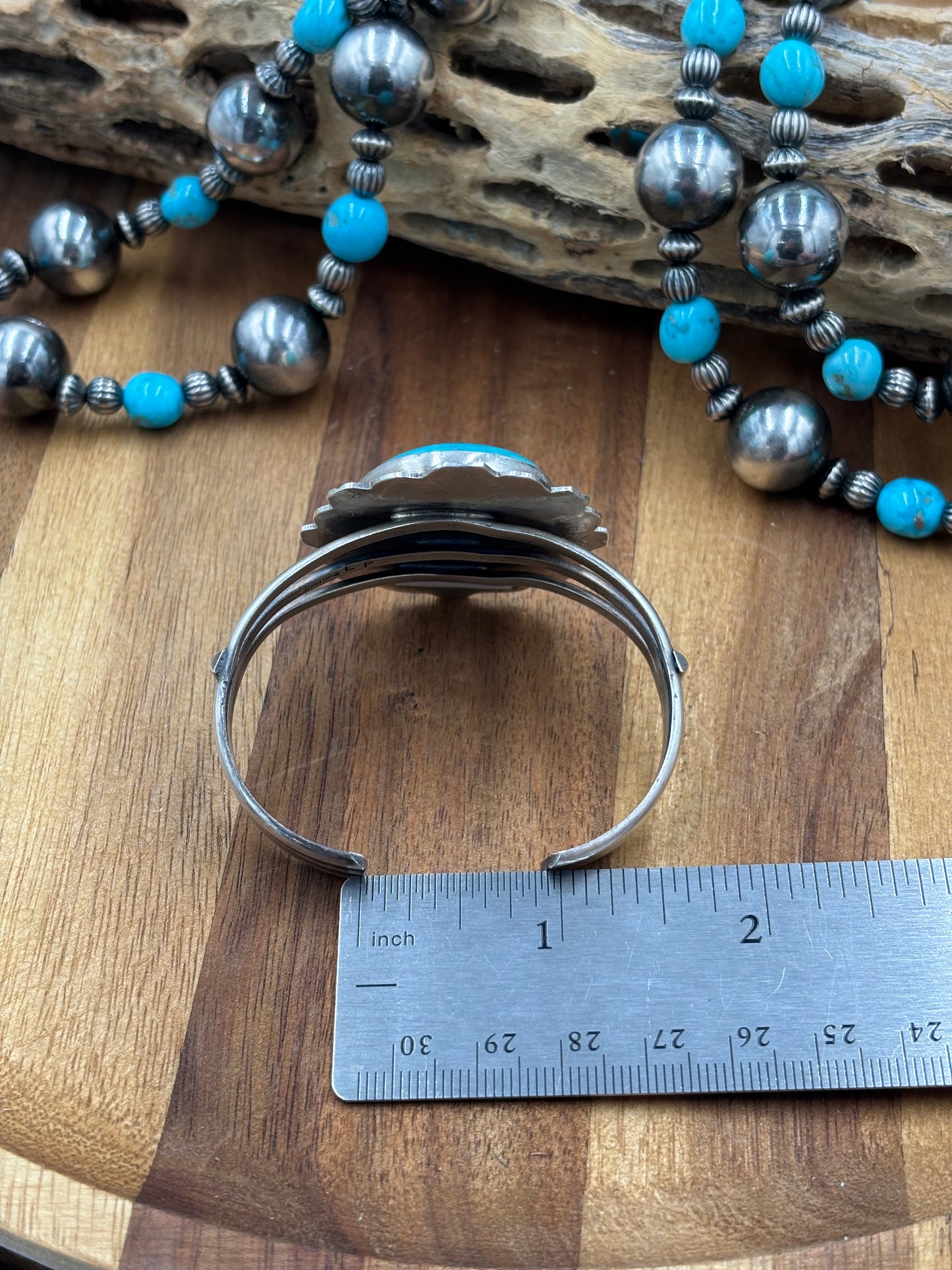 Turquoise Cuff by Lyle Piasso, Navajo