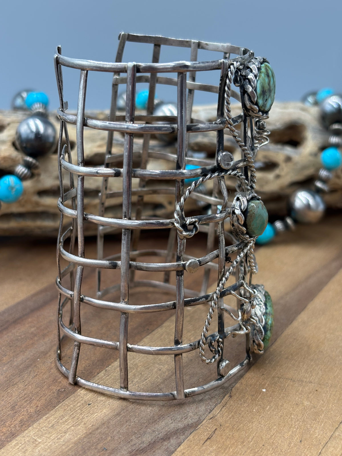 Sonoran Gold #922-22 Spiderweb Cuff by Betta Lee, Navajo