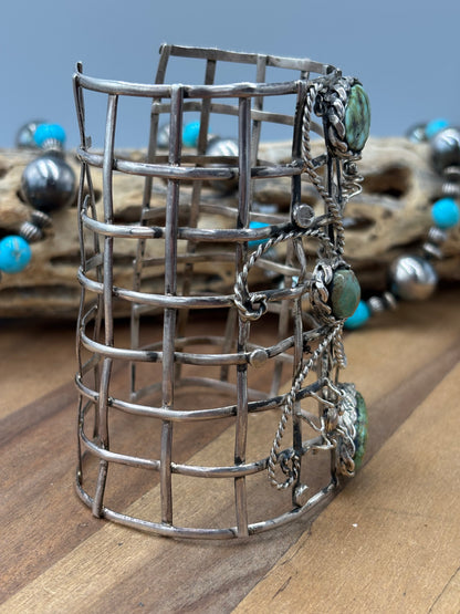 Sonoran Gold #922-22 Spiderweb Cuff by Betta Lee, Navajo